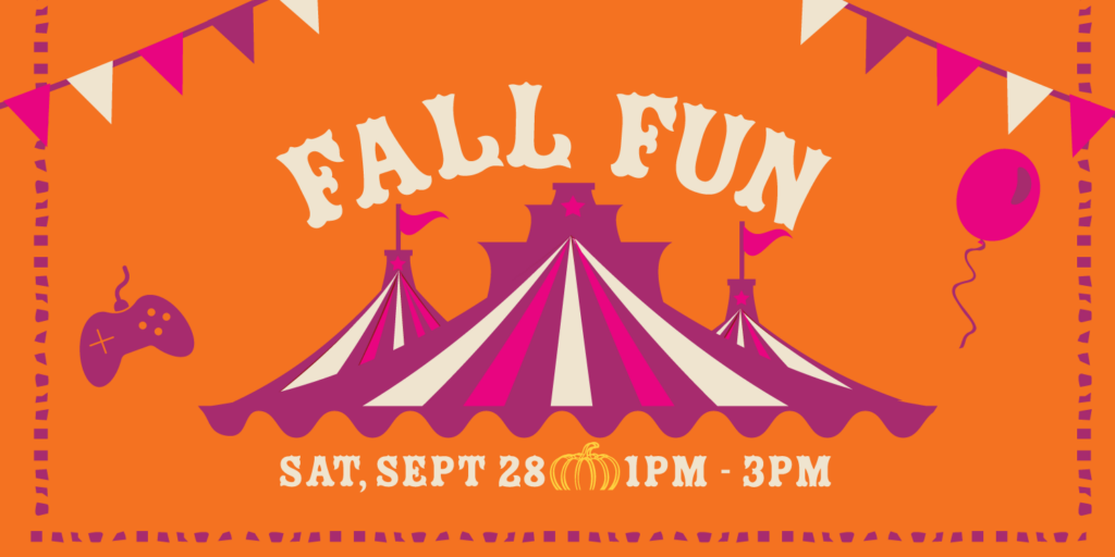 Fountains Fall Fun event image, Saturday September 28th, 1 PM to 3 PM. Click for more information.